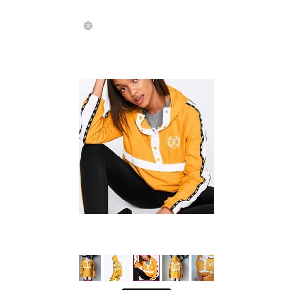 Victoria's Secret Pink Women's Windbreaker Hoodie 1/4 Zip Pullover Jacket S/XS - Picture 7 of 7